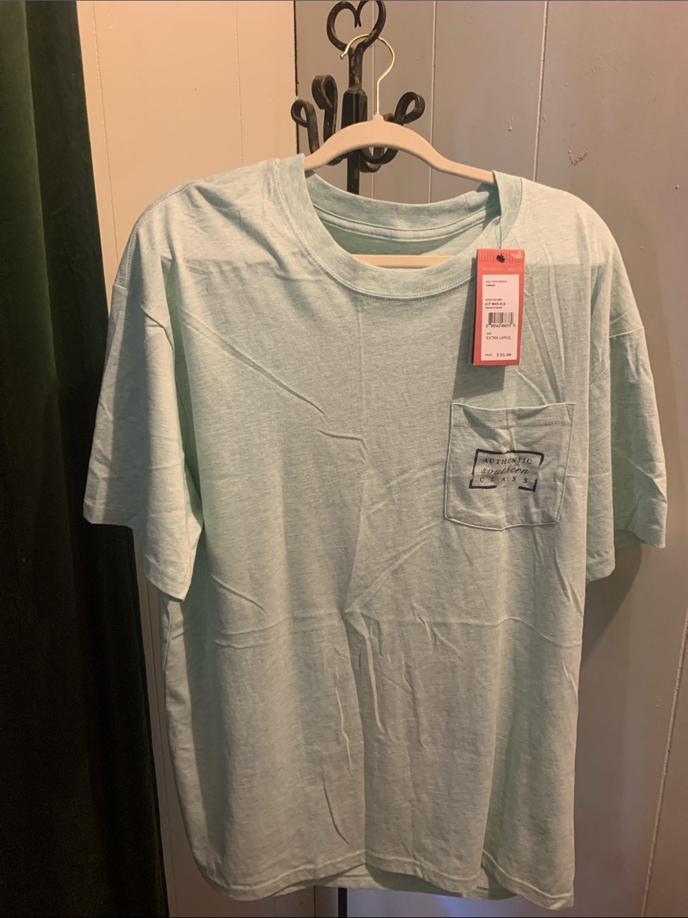 Southern Marsh Men's Short Sleeve Pocket Tee - Light Mint